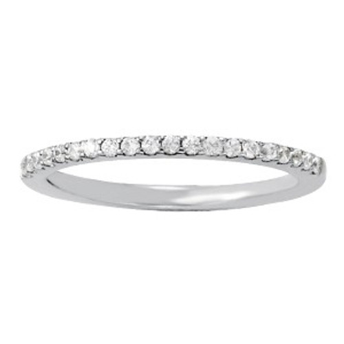 .12ct Diamond Prong Set Wedding Band in 14k White Gold