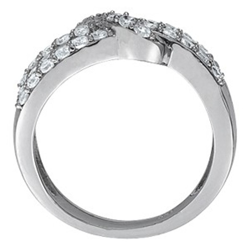 3 Row Knot Diamond Ring set in 14k White Gold (.52ct)