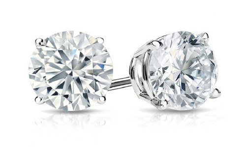 1/2CT t.w Round Diamond Stud Earrings in 14K Gold