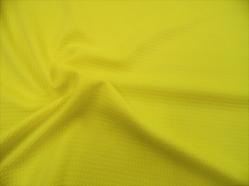 Bullet Textured Liverpool Fabric 4 way Stretch Lemon Yellow T20