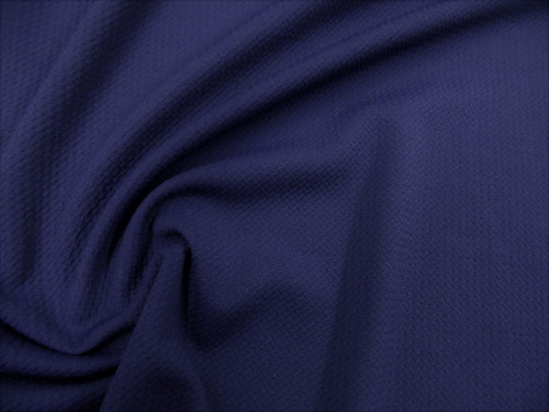 Bullet Textured Liverpool Fabric 4 way Stretch Navy S37