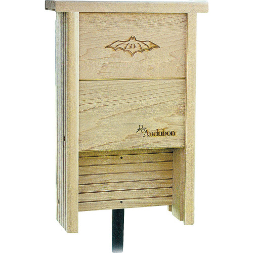 Audubon Woodlink Tan Cedar Wood Bat Shelter 12x4.25x17.5 In 715038302186