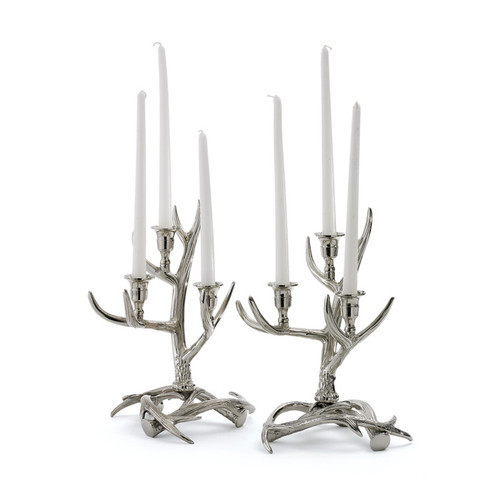 Go Home Ltd Pair Of Tangled Antler Candelabras