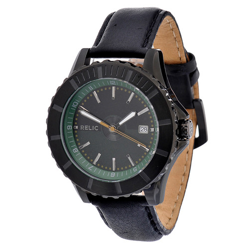 Black Genuine Leather watch from Relic
