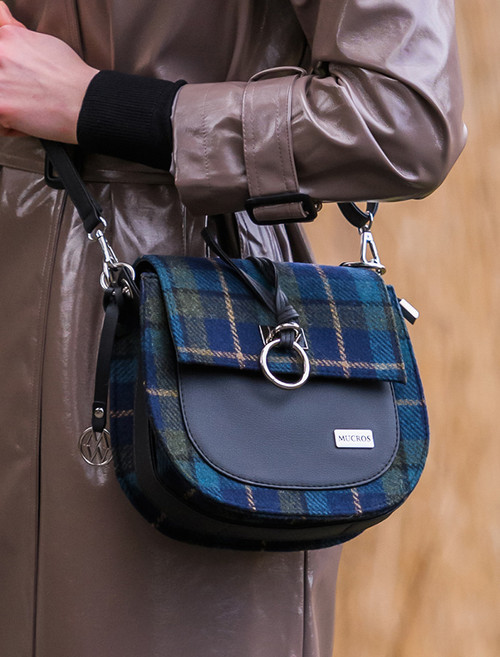 Grace Tweed Bag - Navy Sky Green