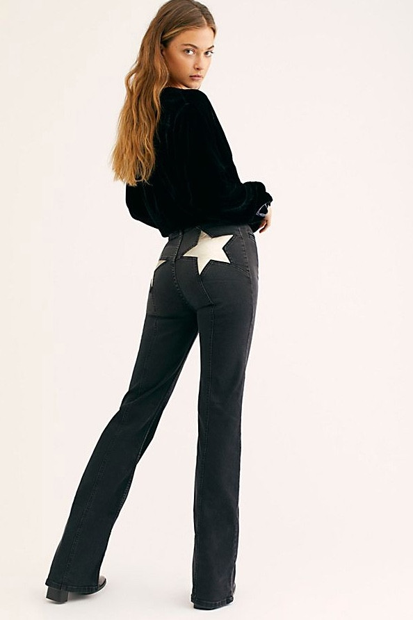 Firecracker Flare Jeans - L.A. Green