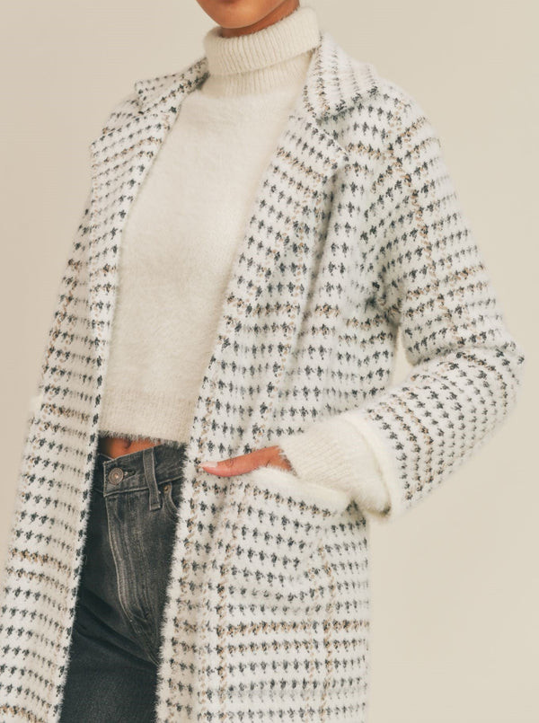 Marceau Houndstooth Coat - L.A. Green