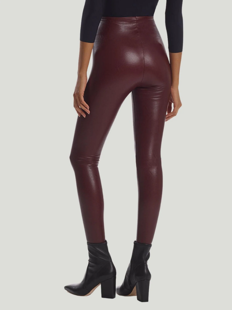 Fanka Body Sculpt Faux Leather Compression Leggings