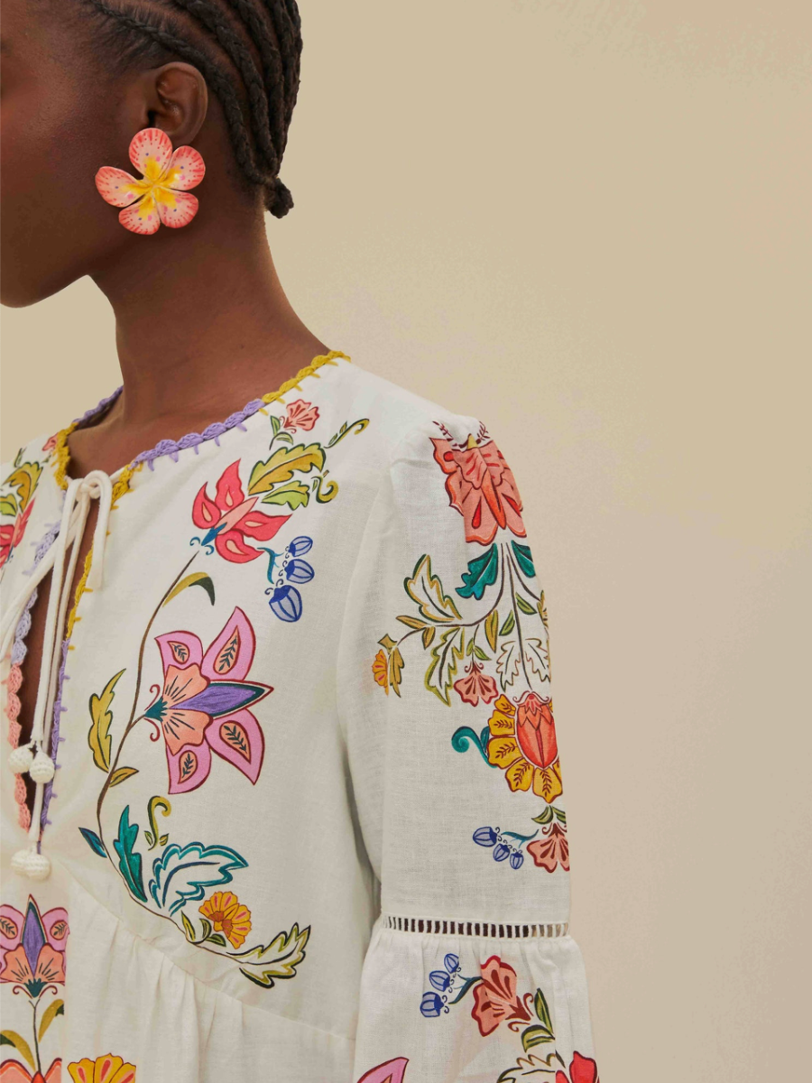 floral insects mini dress Farm Rio Floral Insects Mini Dress Audrey's of Naples