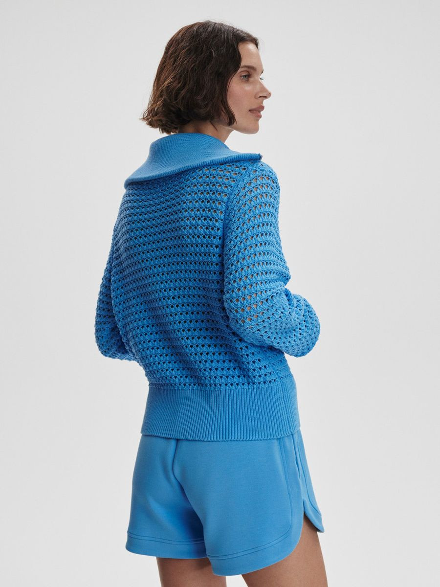 Eloise Full Zip Knit - L.A. Green