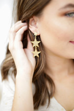 Yochi Triple Star Earring 