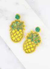 Beaded Pineapple Earrings 