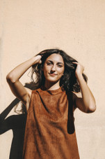 Lyla Suede Mock Neck Dress