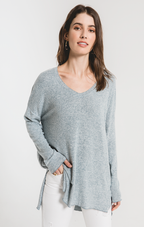 Marled Sweater V-Neck Tunic