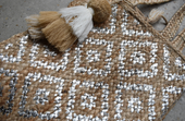 America & Beyond Silver Aztec Jute Handbag at L.A. Green - Details