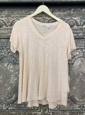 Short Sleeve V-Neck Trapeze Top