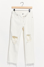 Maggie Mid Rise Jean - White