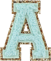 Cotton Candy Glitter Varsity Letter Patch
