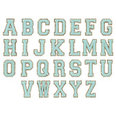 Cotton Candy Glitter Varsity Letter Patch