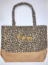 Cheetah girl tote