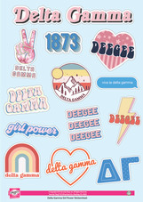 Girl Power Sorority Sticker Sheet