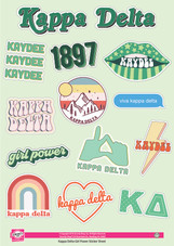 Girl Power Sorority Sticker Sheet