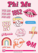 Girl Power Sorority Sticker Sheet