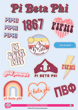 Girl Power Sorority Sticker Sheet