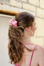 Satin Greek Letter Sorority Scrunchie