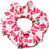 Satin Greek Letter Sorority Scrunchie