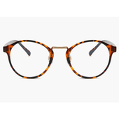 Classic Round Tortoise Frame Blue Light Blocker Glasses