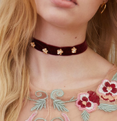 For Love & Lemons Velvet Flower Choker