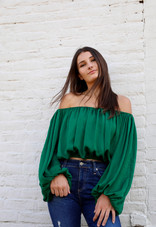 Off The Shoulder Bubble Sleeve Top