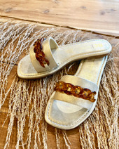 Appearance Gold & Tortoise Slide Flat  