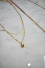 Double Chain Smilie Charm Necklace