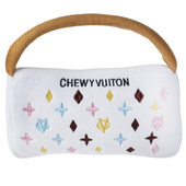 White Chewy Vuiton Handbag Dog Toy - XL