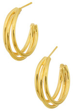 Gold Triple Hoop