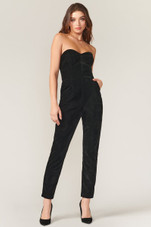 Ash Velvet Strapless Jumpsuit