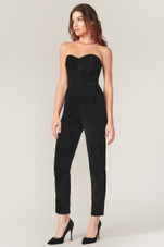 Ash Velvet Strapless Jumpsuit