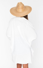 Johns Button Down Shirt White Linen 