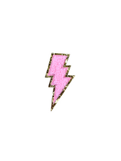 Pink Glitter Lightning Patch