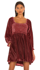 Daphne Velvet Sleeve Mini