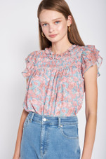Adelina Floral Print Top
