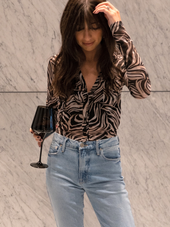 Nora Long Sleeve Sheer Button Down