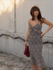Dark Romance Ruffled Midi Slip