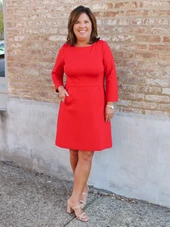 Spanx Perfect A-Line 3/4 Sleeve Dress