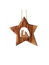 Thick Star Ornament Modern with Holy Family