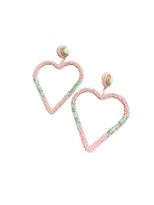 Full Heart Beaded Earrings