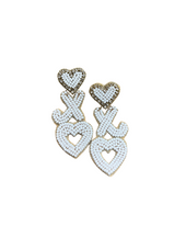 Love you like XO Beaded Earrings