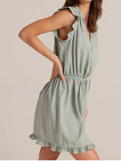 Ruffle Sleeve Mini Dress